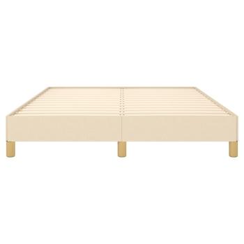 Bettgestell Creme 140x190 cm Stoff