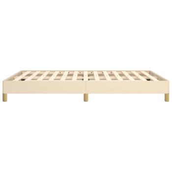 Bettgestell Creme 140x190 cm Stoff