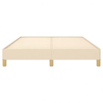 Bettgestell Creme 140x200 cm Stoff