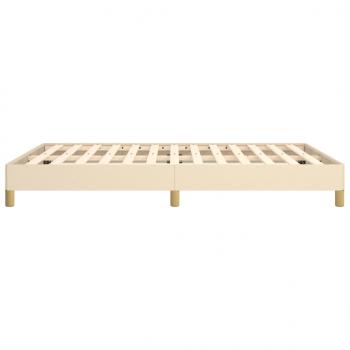 Bettgestell Creme 140x200 cm Stoff