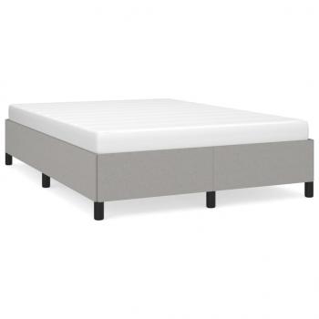 Bettgestell Hellgrau 140x190 cm Stoff