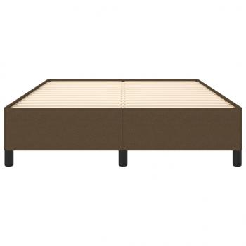 Bettgestell Dunkelbraun 140x190 cm Stoff