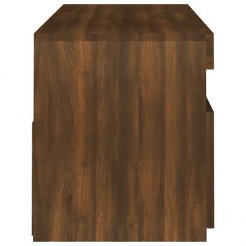 TV-Schrank mit LED-Leuchten Braun Eichen-Optik 120x35x40 cm