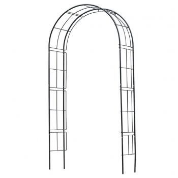ARDEBO.de - Nature Gartenbogen Metall 229x38x113 cm Schwarz