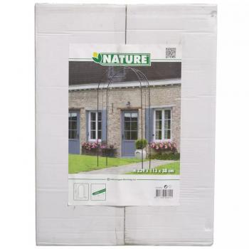 Nature Gartenbogen Metall 229x38x113 cm Schwarz