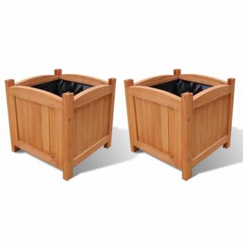 ARDEBO.de - Holz-Hochbeet 30x30x30 cm 2 Stk.