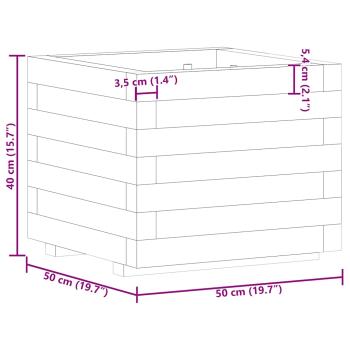Hochbeet 50x50x40 cm Holz Quadratisch