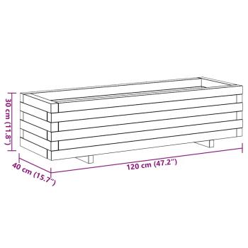 Hochbeet 120x40x30 cm Holz Rechteckig