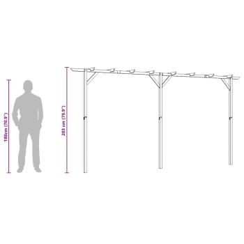 Gartenpergola 410x40x203 cm Holz