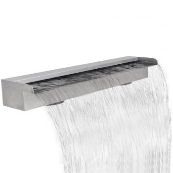 ARDEBO.de - Pool-Wasserfall Fontäne Rechteckig Edelstahl 90 cm 