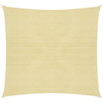 Sonnensegel HDPE Quadratisch 3,6x3,6 m Beige