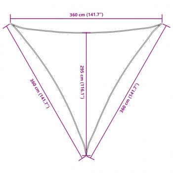 Sonnensegel Oxford-Gewebe Dreieckig 3,6x3,6x3,6 m Creme 