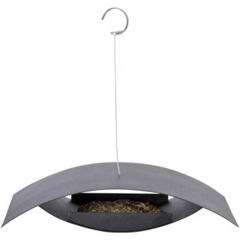 Esschert Design Hängendes Vogelfutterhaus Schwarz S FB437