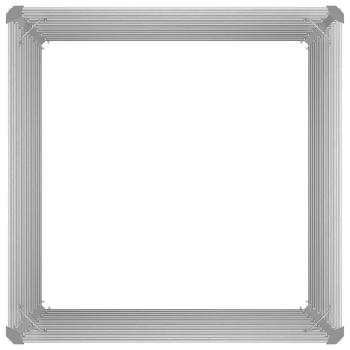 Hochbeet 100 x 100 x 77 cm Verzinkter Stahl Grau