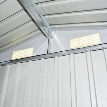 Gartenschuppen Grün Metall 204 x 132 x 186 cm