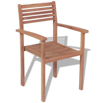 ARDEBO.de - Stapelbare Gartenstühle 4 Stk. Massivholz Teak