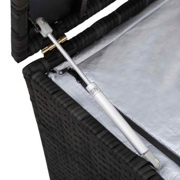 Garden-Auflagenbox Schwarz 150x50x60 cm Poly Rattan