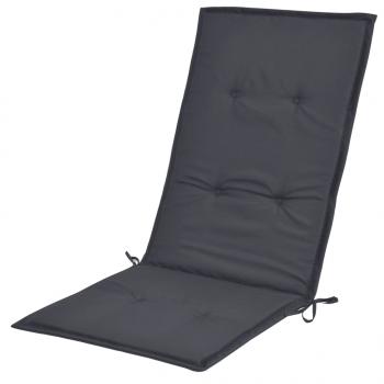 Gartenstuhlauflagen für Hochlehner 4 Stk. Anthrazit 120x50x3 cm