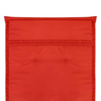 Gartenstuhlauflagen für Hochlehner 2 Stk. Rot 120x50x3 cm Stoff
