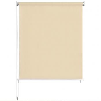 Außenrollo 120 x 230 cm Cremeweiß