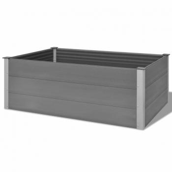 Garten-Hochbeet WPC 150 x 100 x 54 cm Grau