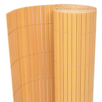 ARDEBO.de - Gartenzaun Doppelseitig PVC 90×500 cm Gelb