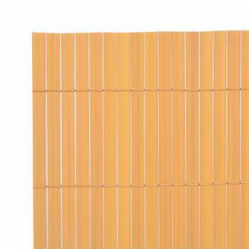 Gartenzaun Doppelseitig PVC 90×500 cm Gelb