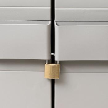 Gartenschrank mit 4 Regalen Schwarz und Grau