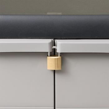 Gartenschrank mit 2 Regalen Schwarz und Grau