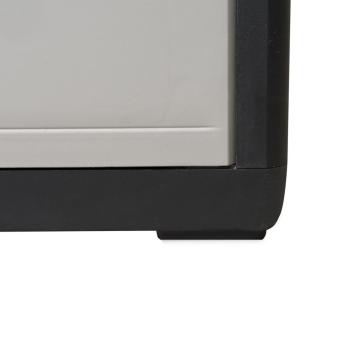 ARDEBO.de - Gartenschrank mit 1 Regal Schwarz und Grau