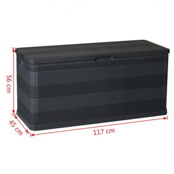 Gartenbox Schwarz 117×45×56 cm