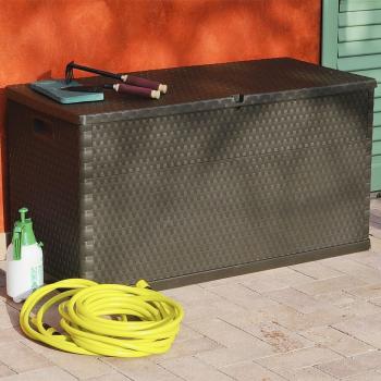 ARDEBO.de - Garten-Aufbewahrungsbox Braun 120x56x63 cm PP Rattan