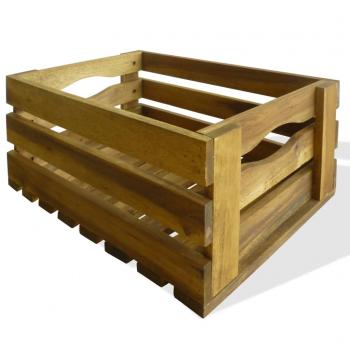 Apfelkisten-Set 2 Stk. Akazienholz Massiv