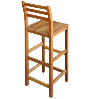Barhocker 2 Stk. Massivholz Akazie 