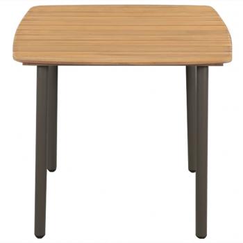 Couchtisch 80x80x72 cm Massivholz Akazie und Stahl