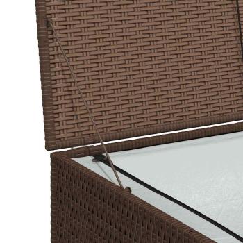 Garden-Auflagenbox Braun 150x100x100 cm Poly Rattan