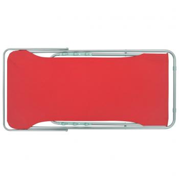 Klappbare Strandstühle 2 Stk. Stahl und Oxford-Gewebe Rot