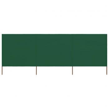3-teiliges Windschutzgewebe 400 x 120 cm Grün