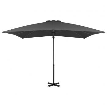Ampelschirm mit Aluminium-Mast Anthrazit 250 x 250 cm