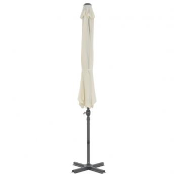 Ampelschirm mit Aluminium-Mast Sandfarben 300 cm 