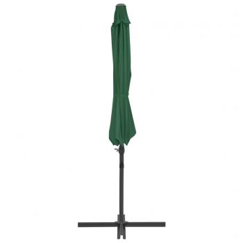 Ampelschirm mit Stahlmast Grün 300 cm 
