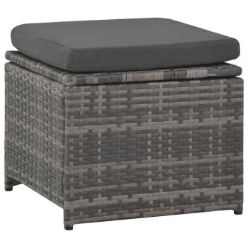 ARDEBO.de - 6-tlg. Garten-Lounge-Set mit Polstern Poly Rattan Grau