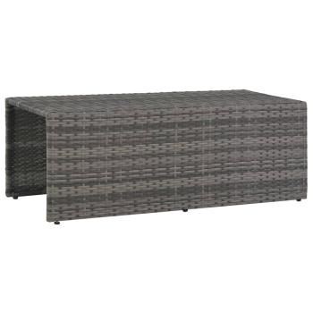 6-tlg. Garten-Lounge-Set mit Polstern Poly Rattan Grau