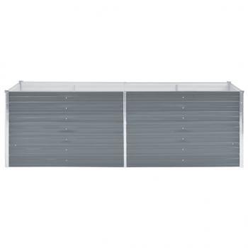 Garten-Hochbeet Verzinkter Stahl 240x80x77 cm Grau