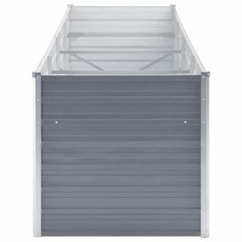 Garten-Hochbeet Verzinkter Stahl 320x80x77 cm Grau 