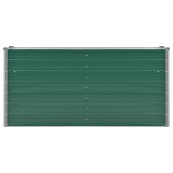 Garten-Hochbeet Verzinkter Stahl 160x40x77 cm Grün