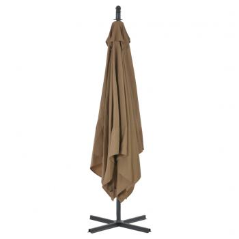 Ampelschirm mit Stahlmast 250 x 250 cm Taupe