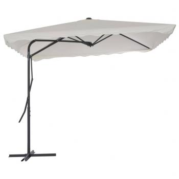 Sonnenschirm mit Stahlmast 250×250 cm Sand