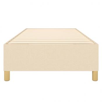 Bettgestell Creme 90x200 cm Stoff