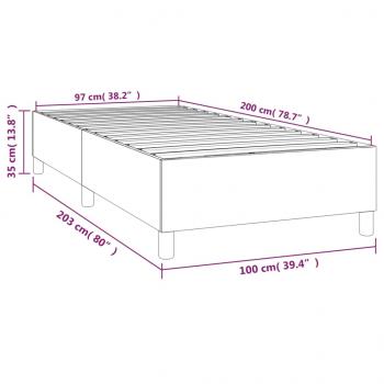 Bettgestell Schwarz 100x200 cm Stoff